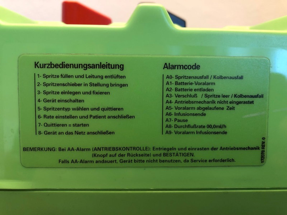 FRESENIUS VIAL Program 2 - Doppelspritzenpumpe
